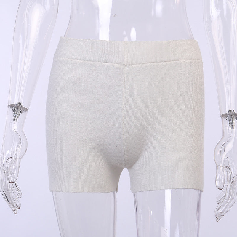 basic sports solid color polyester active bottoms shorts