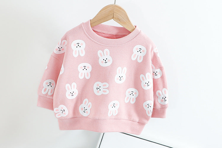 casual rabbit letter duck cotton boys clothing sets