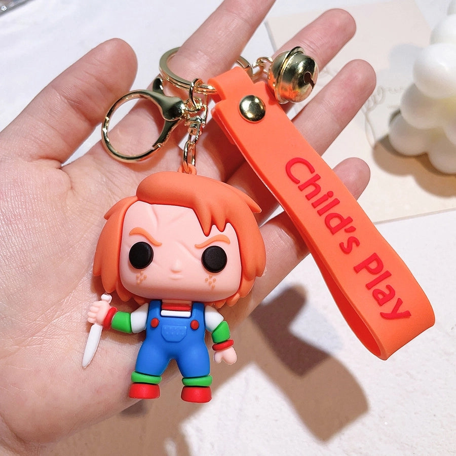 1 piece fashion doll pvc silica gel unisex keychain