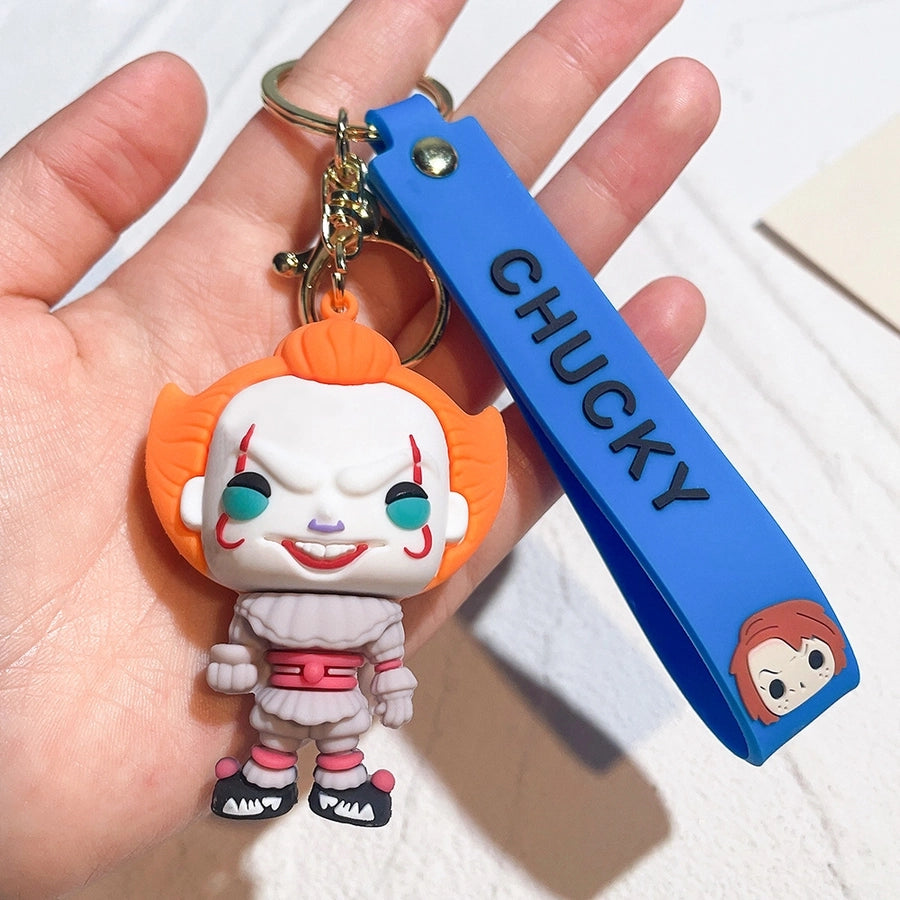 1 piece fashion doll pvc silica gel unisex keychain