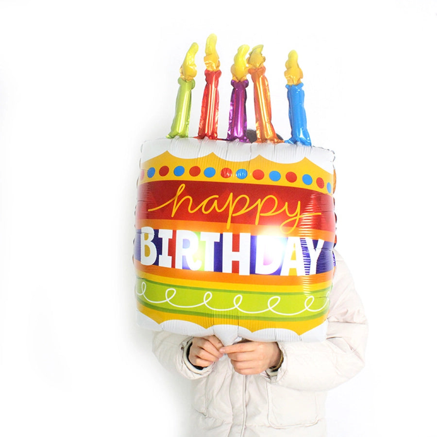 birthday cake aluminum film party balloon