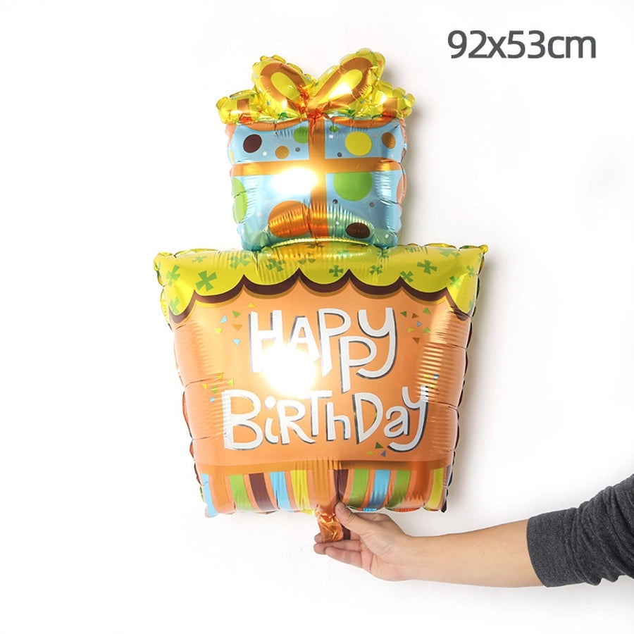 birthday cake aluminum film party balloon