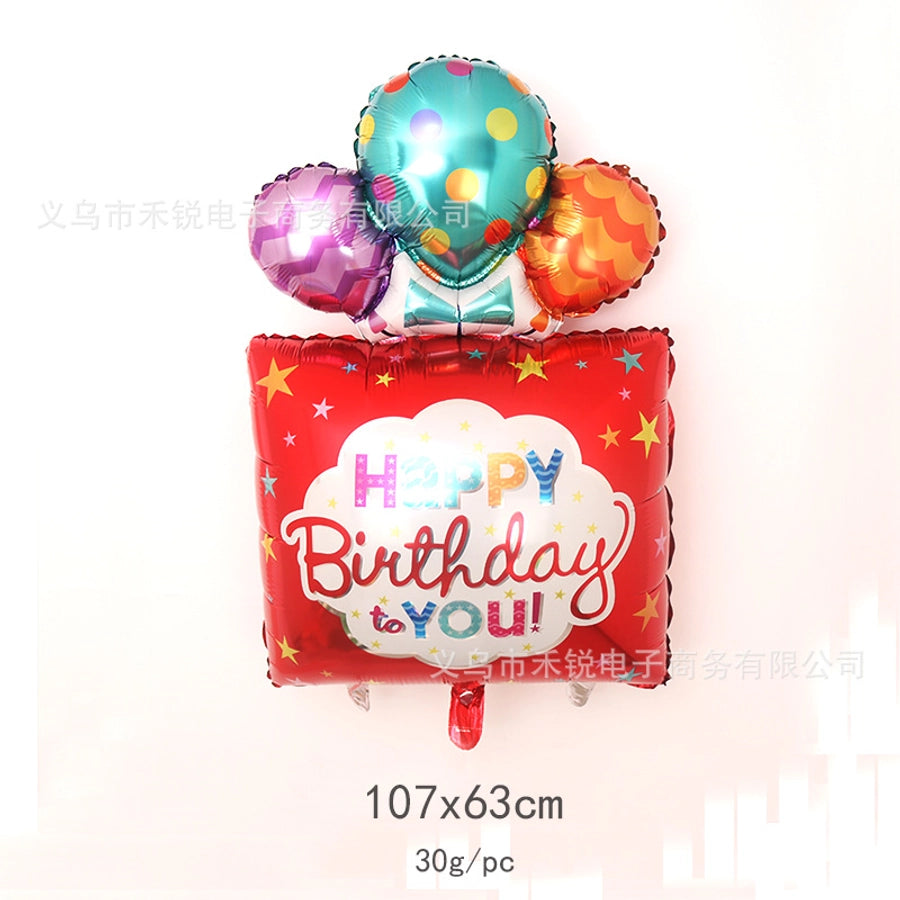 birthday cake aluminum film party balloon