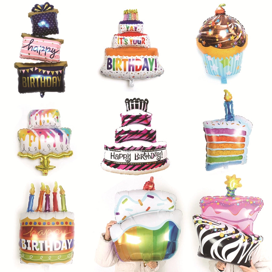 birthday cake aluminum film party balloon