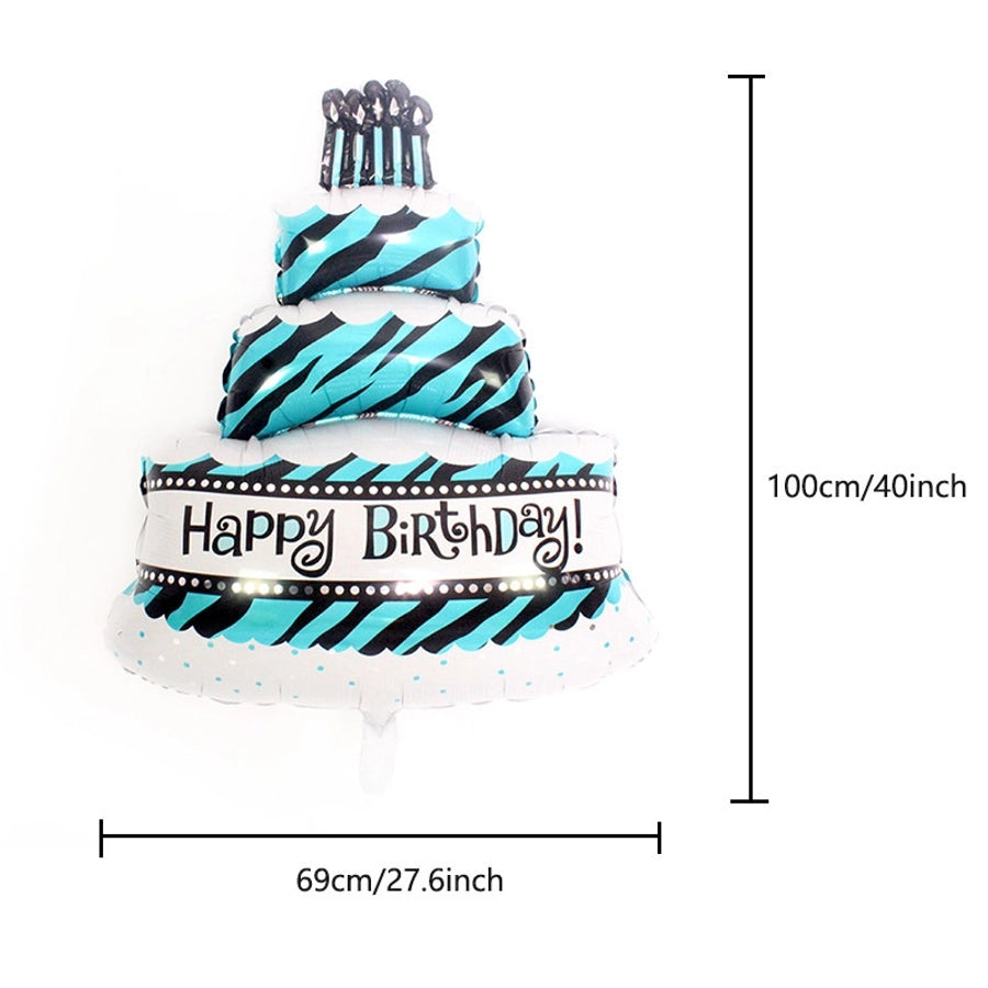 birthday cake aluminum film party balloon