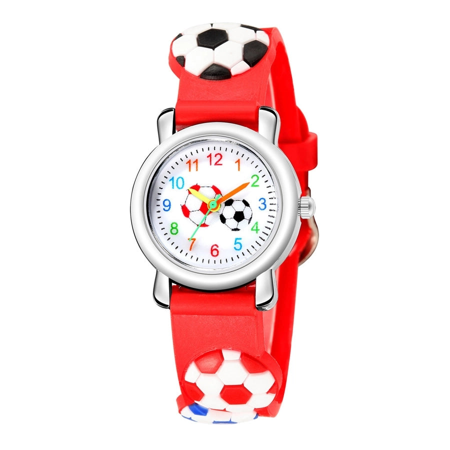 cartoon watch 3d embossed football pattern children's watch hello jewelry