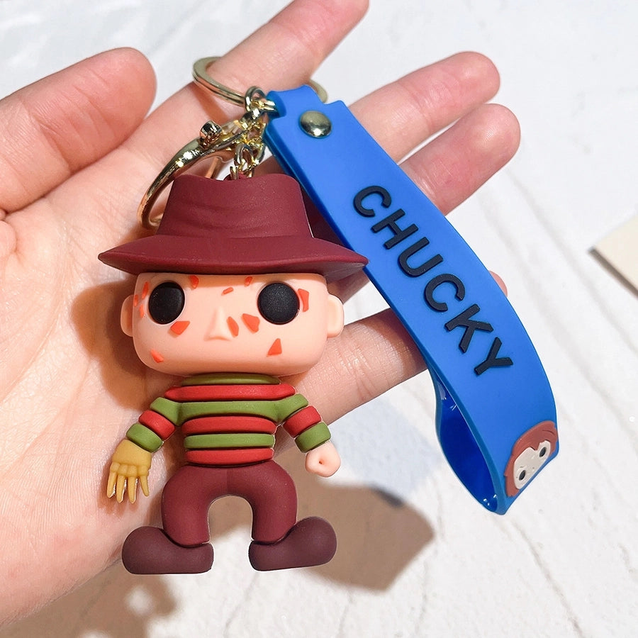 1 piece fashion doll pvc silica gel unisex keychain