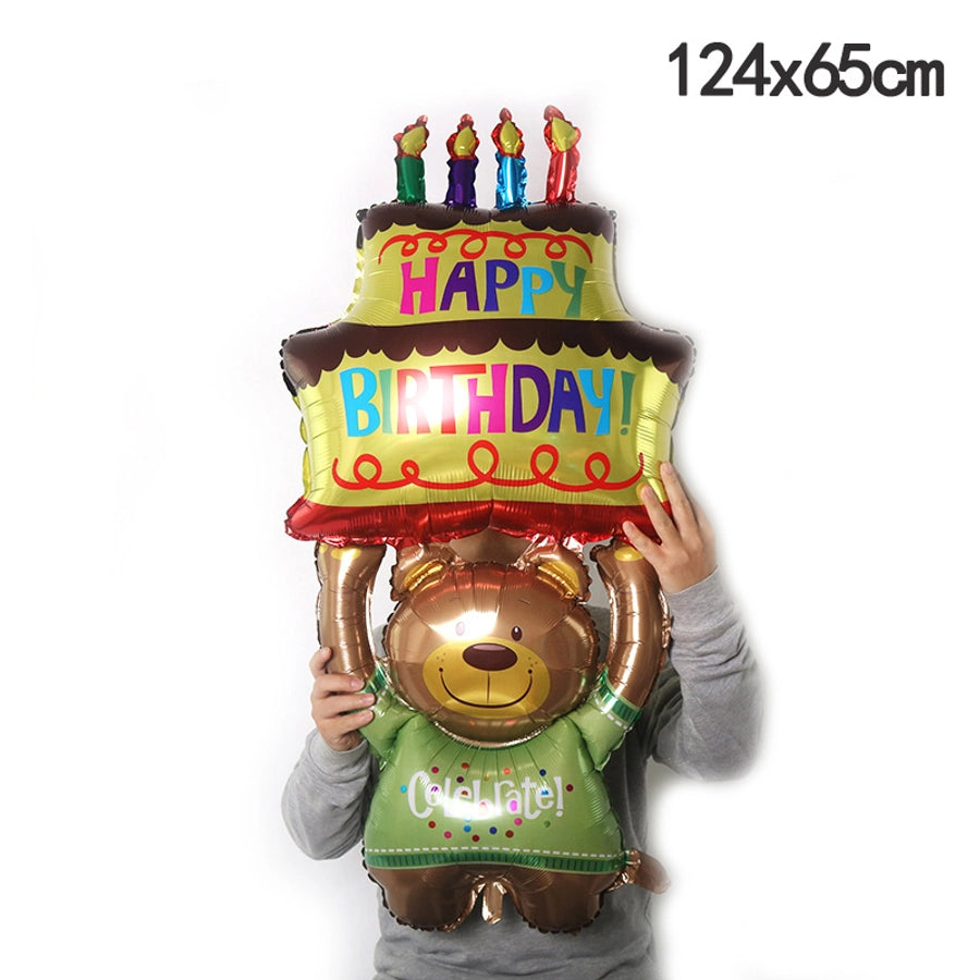 birthday cake aluminum film party balloon