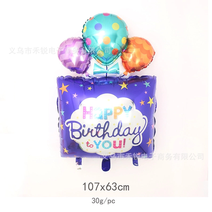 birthday cake aluminum film party balloon