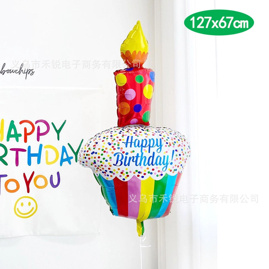 birthday cake aluminum film party balloon