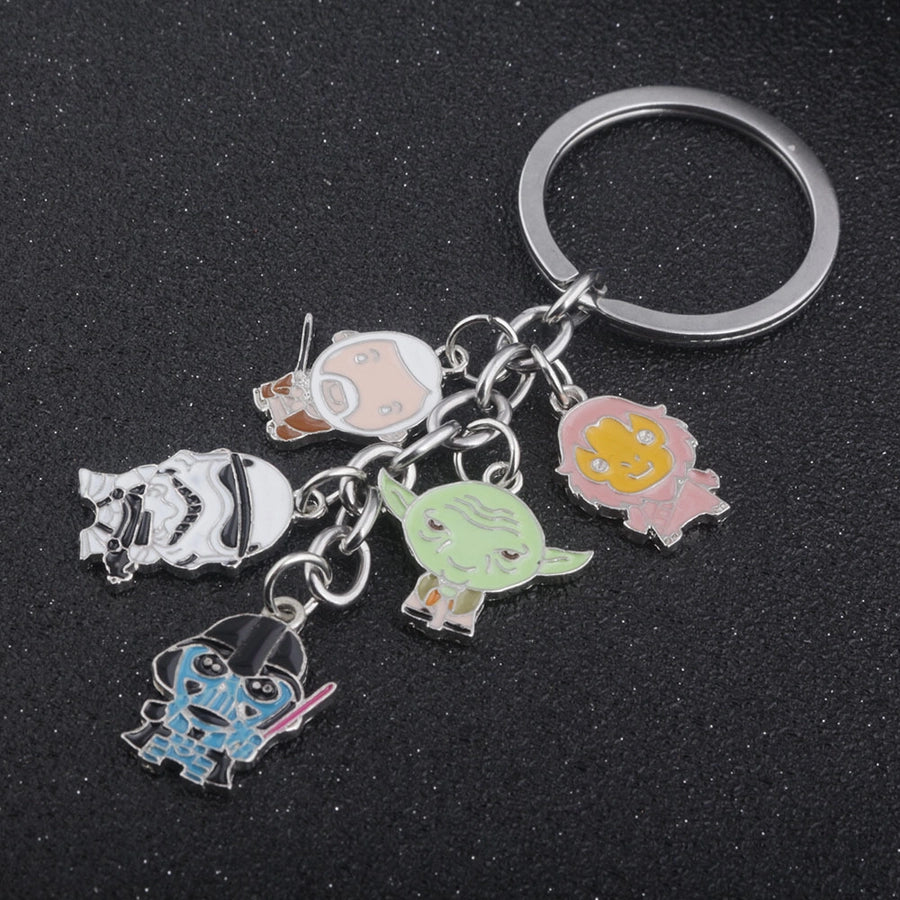 1 piece fashion cartoon character alloy unisex keychain