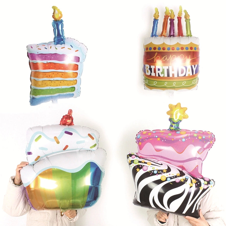 birthday cake aluminum film party balloon